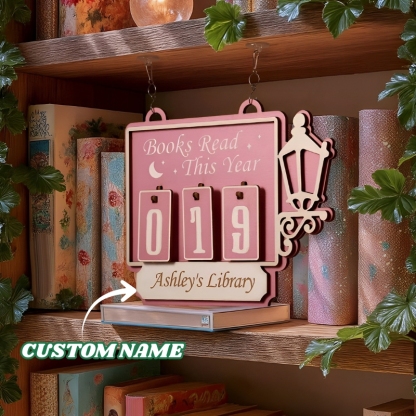 Personalized Hanging Tracker Sign Custom Books Read Tracker Books Read This Year Gift for Readers