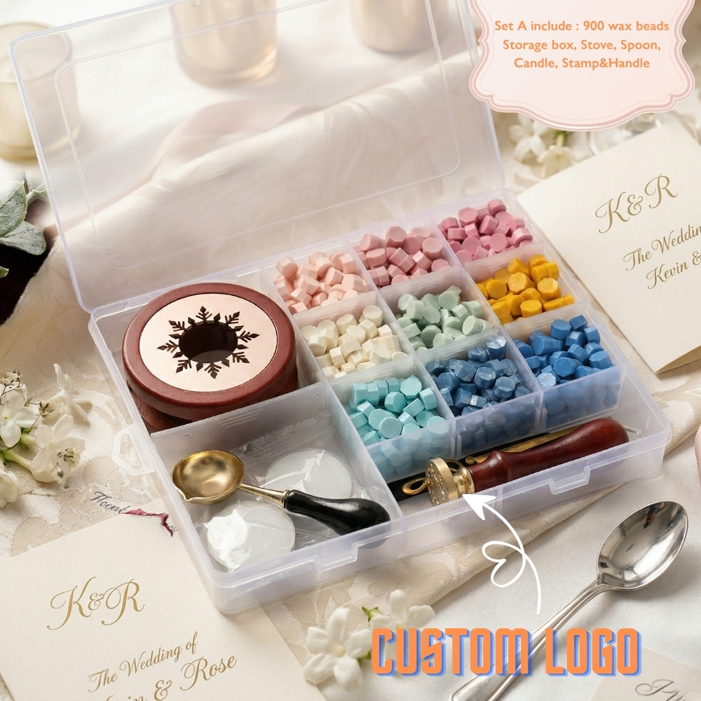 Custom Wax Seal Stamp Any Logo Personalized Wedding Invitation Wax Seal Kit for Wedding Invitations