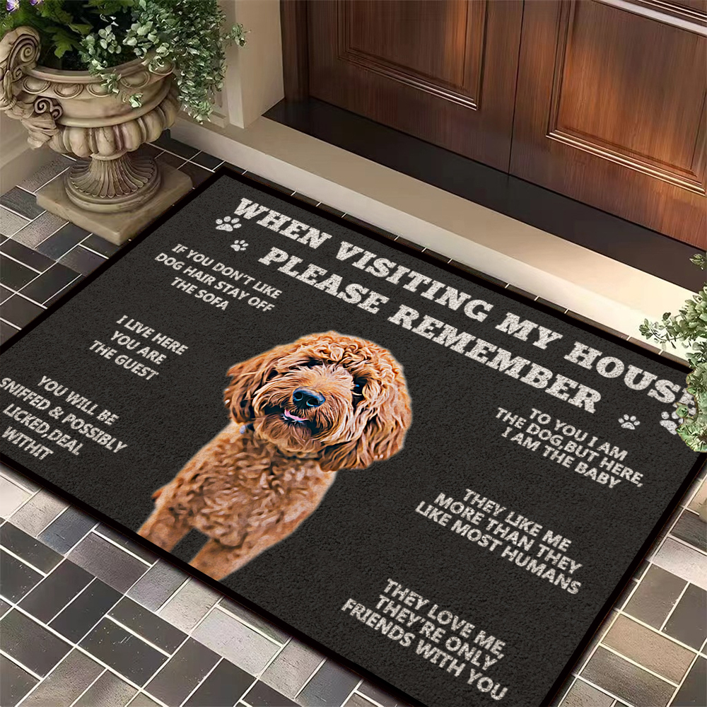 Personalized Pet Photo Doormat for Dog Lovers Custom Photo Welcome Rug