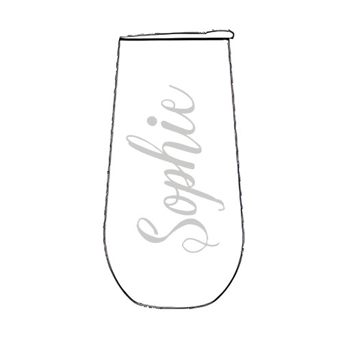 Personalized Name Bridesmaids Champagne Flute Tumbler Bachelorette Sta