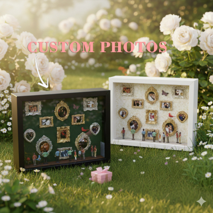 Museum of Us Frame Custom Miniature Retro Photo Frame Gallery Wooden Light Frame DIY Gift for Couple Valentine's Day Gifts