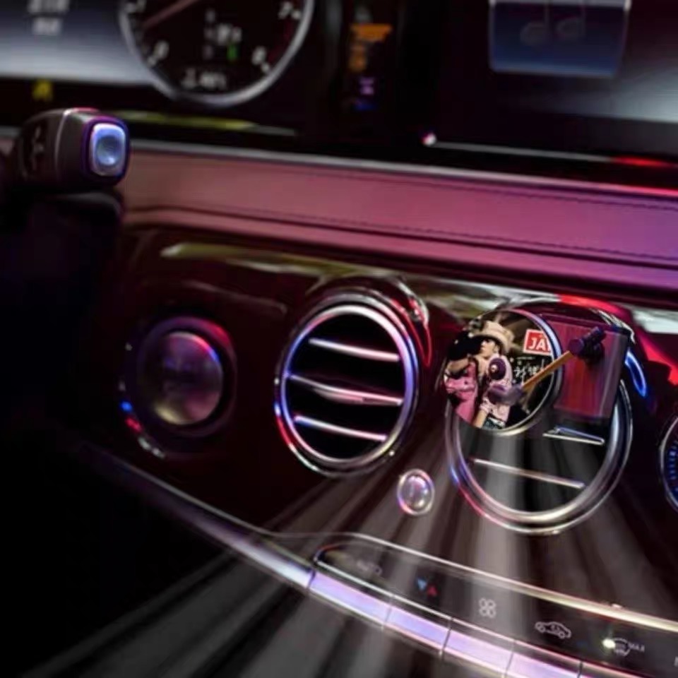 Custom Photo Car Air Freshener Record Player Set Car Vent Clip Fragrance Diffuser for Music Fans Gift Vinyl Album Cover