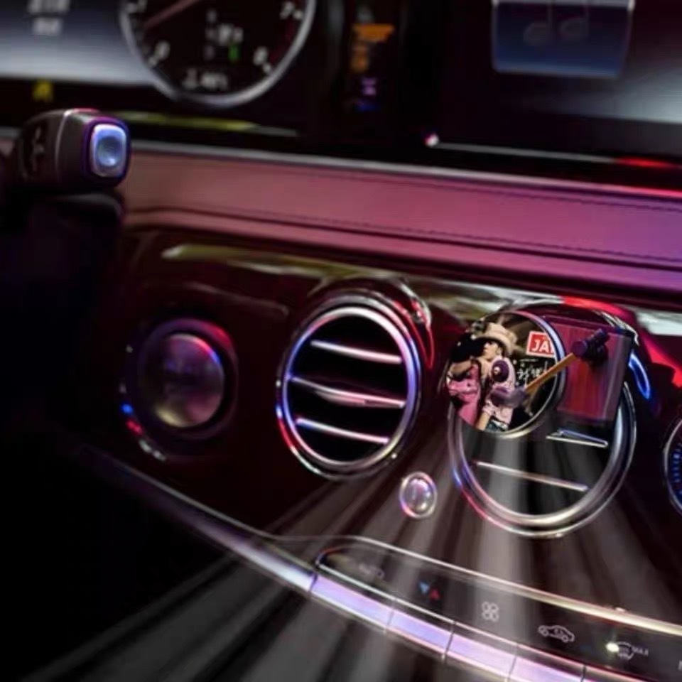 Custom Photo Car Air Freshener Record Player Set Car Vent Clip Fragrance Diffuser for Music Fans Gift Vinyl Album Cover