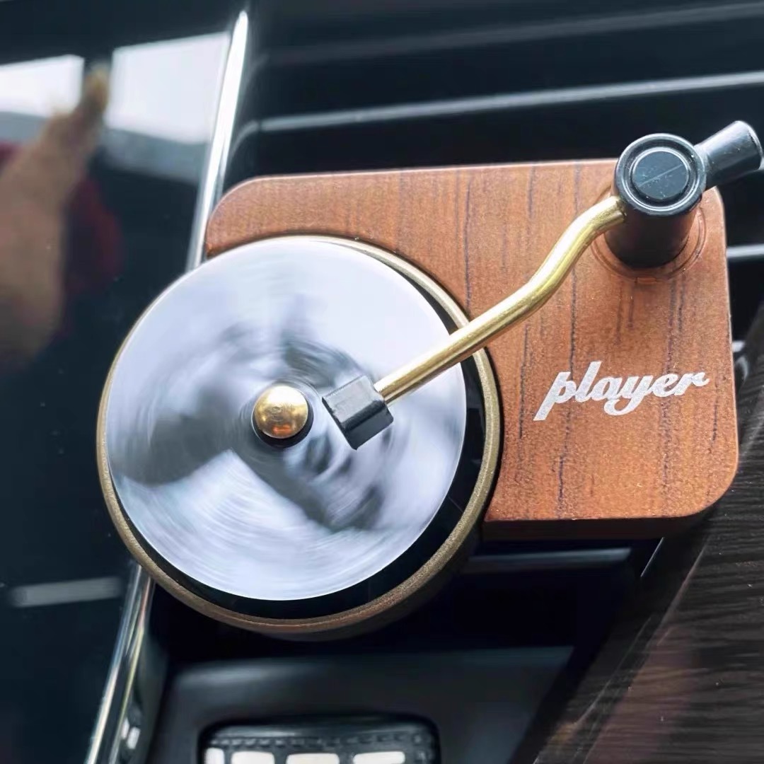 Custom Photo Car Air Freshener Record Player Set Car Vent Clip Fragrance Diffuser for Music Fans Gift Vinyl Album Cover