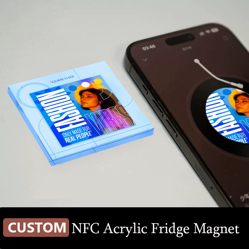 Personalized NFC Music Photo or Album Fridge Stickers Song Refrigerator Magnets