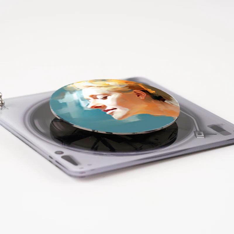 Personalized Photo Album NFC Music Acrylic Keychain Record Rotating 3d Keychain