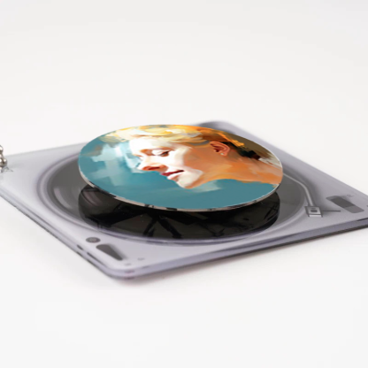 Personalized Photo Album NFC Music Acrylic Keychain Record Rotating 3d Keychain