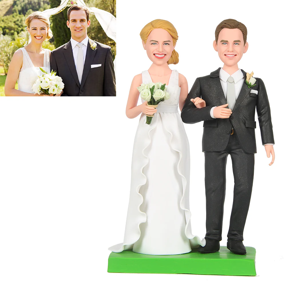 Fully Customizable 2 person Custom Bobblehead With Engraved Text