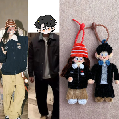Handcraft Custom Portrait Doll Handmade Pipe Cleaner Doll Chenille Stems Stick Anime DIY Customized Human Figure Anniversary Gifts