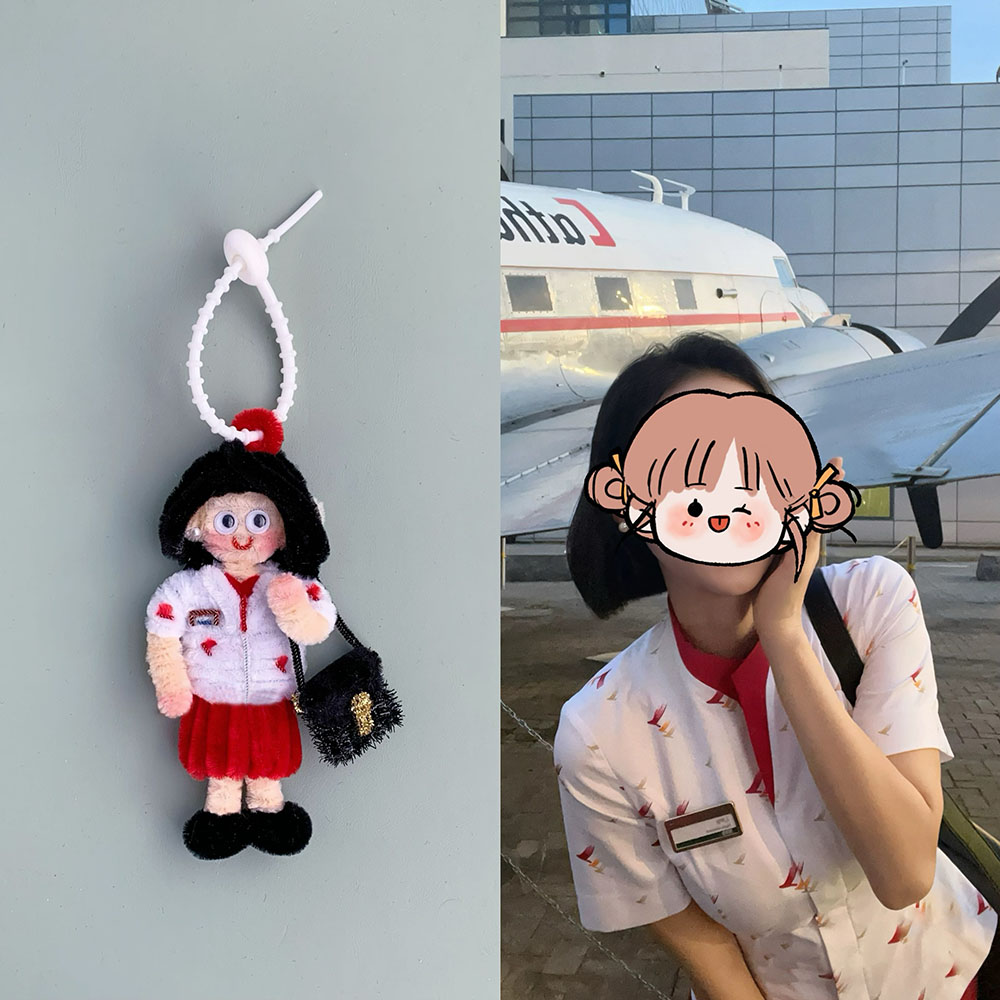 Handcraft Custom Portrait Doll Handmade Pipe Cleaner Doll Chenille Stems Stick Anime DIY Customized Human Figure Anniversary Gifts