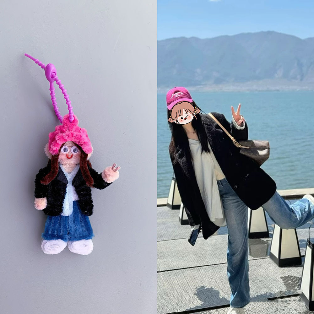 Handcraft Custom Portrait Doll Handmade Pipe Cleaner Doll Chenille Stems Stick Anime DIY Customized Human Figure Anniversary Gifts
