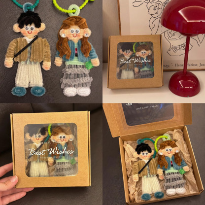 Handcraft Custom Portrait Doll Handmade Pipe Cleaner Doll Chenille Stems Stick Anime DIY Customized Human Figure Anniversary Gifts