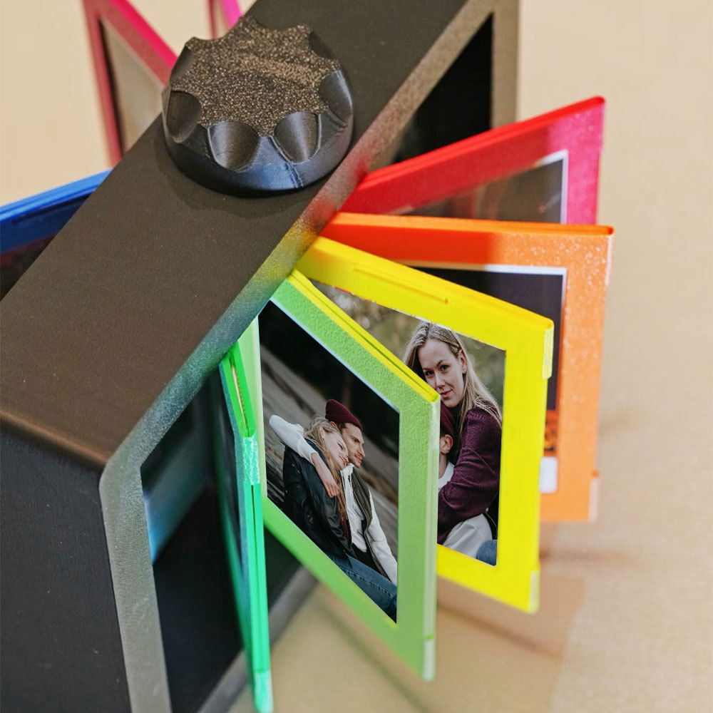 Personalized 24 Photos Flipbook Frame Animation Machine Mechanical Hand Motion Picture Frame Anniversary Gifts