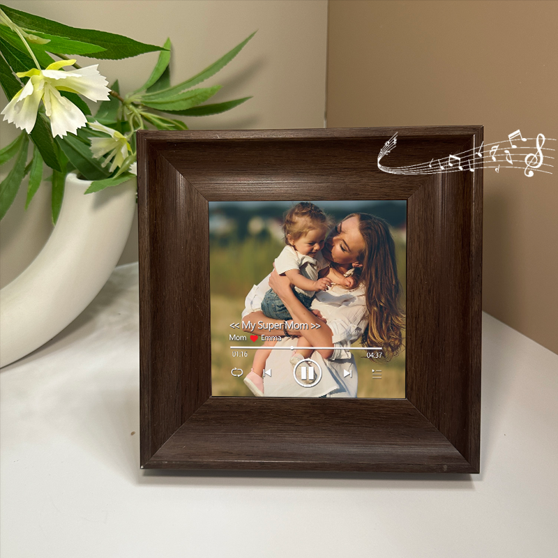 Personalized Photo Frame with Custom Whole Song Picture Frame Music Player Gifts for Mother (Can Play Whole Song)