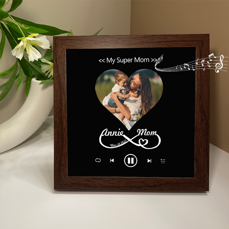 Personalized Photo Frame with Custom Whole Song Picture Frame Music Player Gifts for Mother (Can Play Whole Song)