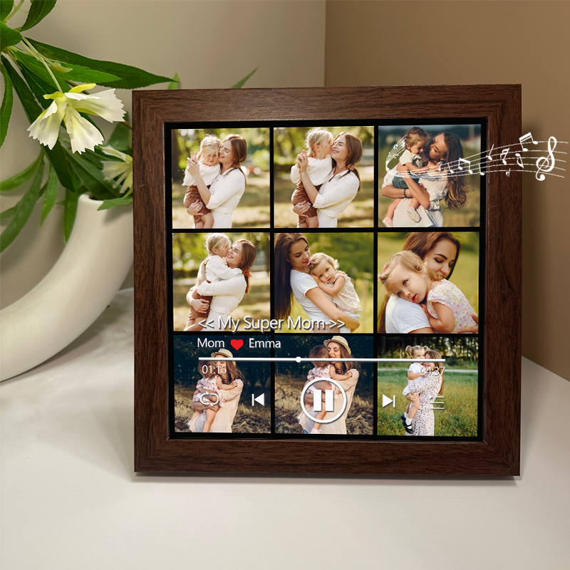 Personalized Photo Frame with Custom Whole Song Picture Frame Music Player Gifts for Mother (Can Play Whole Song)