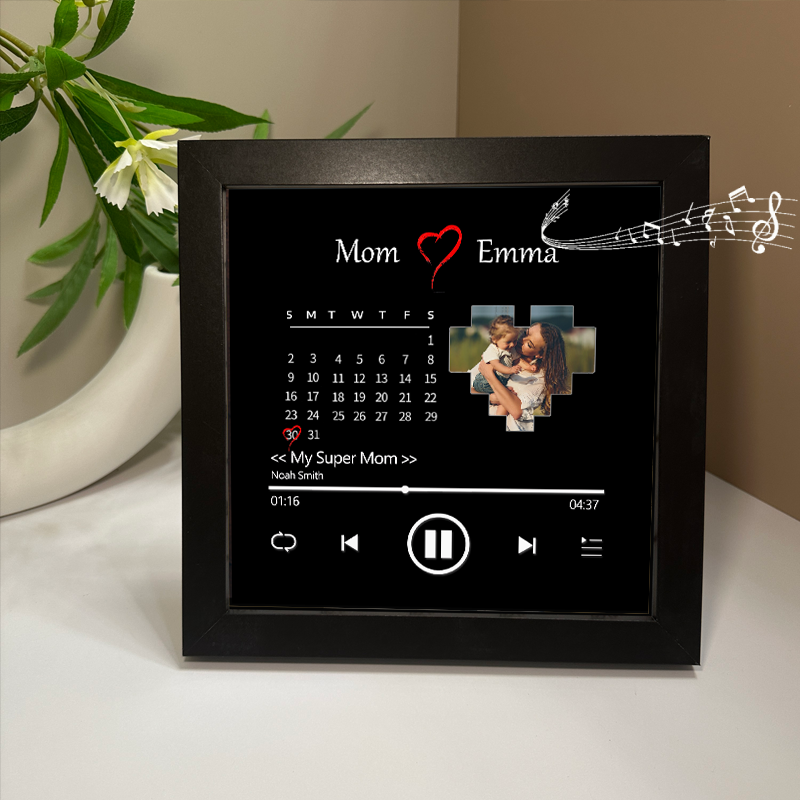 Personalized Photo Frame with Custom Whole Song Picture Frame Music Player Gifts for Mother (Can Play Whole Song)