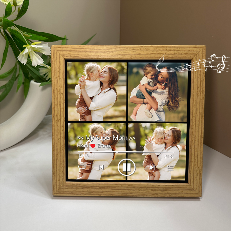 Personalized Photo Frame with Custom Whole Song Picture Frame Music Player Gifts for Mother (Can Play Whole Song)