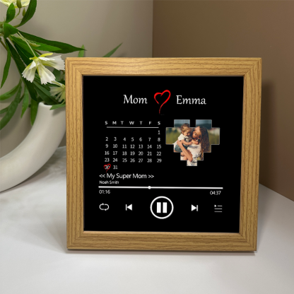 Personalized Photo Frame with Custom Whole Song Picture Frame Music Player Gifts for Mother (Can Play Whole Song)