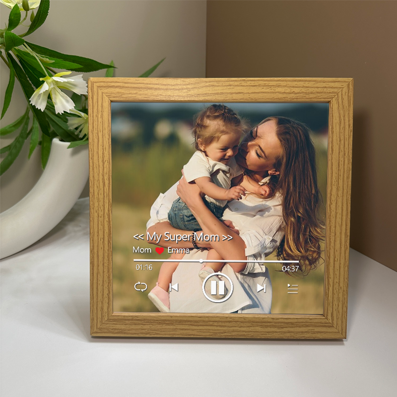 Personalized Photo Frame with Custom Whole Song Picture Frame Music Player Gifts for Mother (Can Play Whole Song)