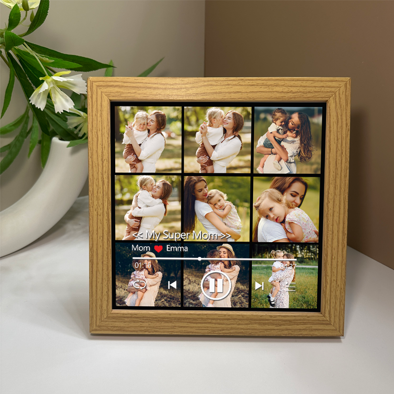 Personalized Photo Frame with Custom Whole Song Picture Frame Music Player Gifts for Mother (Can Play Whole Song)