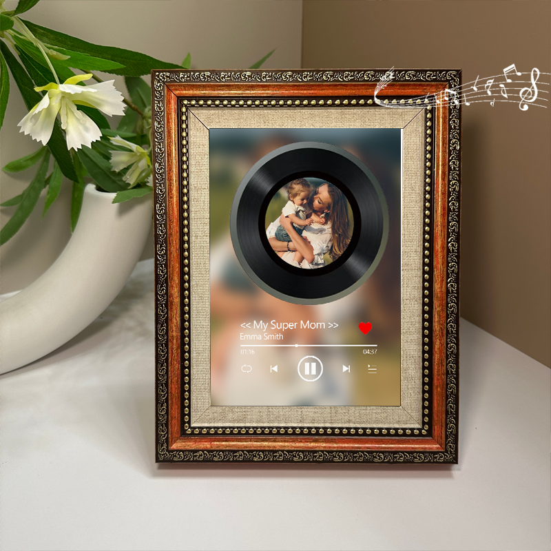 Personalized Photo Frame with Custom Whole Song Picture Frame Music Player Gifts for Mother (Can Play Whole Song)