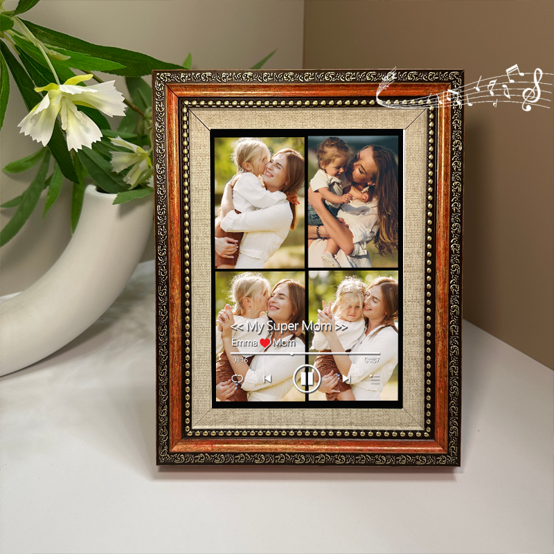 Personalized Photo Frame with Custom Whole Song Picture Frame Music Player Gifts for Mother (Can Play Whole Song)