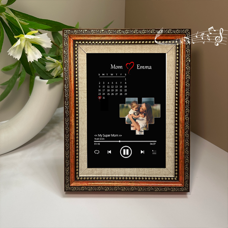 Personalized Photo Frame with Custom Whole Song Picture Frame Music Player Gifts for Mother (Can Play Whole Song)