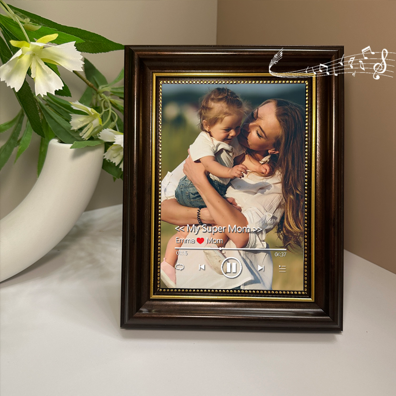 Personalized Photo Frame with Custom Whole Song Picture Frame Music Player Gifts for Mother (Can Play Whole Song)