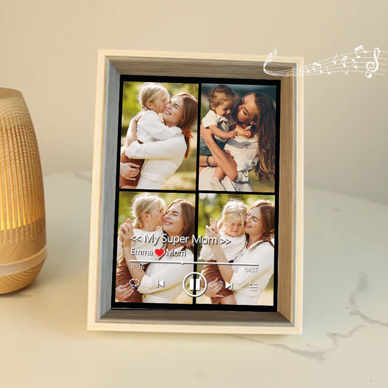 Personalized Photo Frame with Custom Whole Song Picture Frame Music Player Gifts for Mother (Can Play Whole Song)