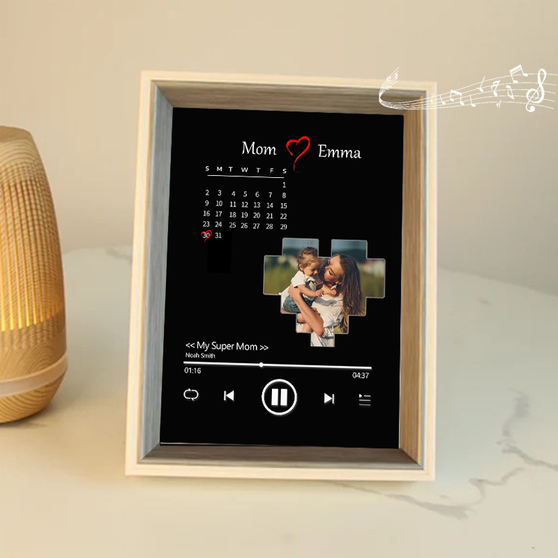 Personalized Photo Frame with Custom Whole Song Picture Frame Music Player Gifts for Mother (Can Play Whole Song)