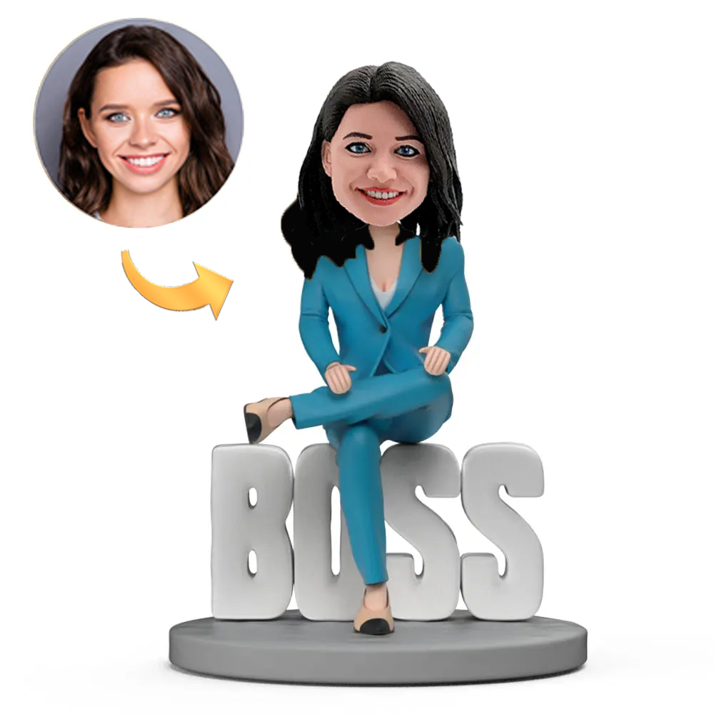 World闂佺偨鍎查悰 Best Boss Domineering Lady Custom Bobblehead with Personalized Engraving
