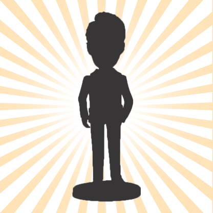 Fully Body Customizable 1 Person Custom Male Bobbleheads with Text Engraved