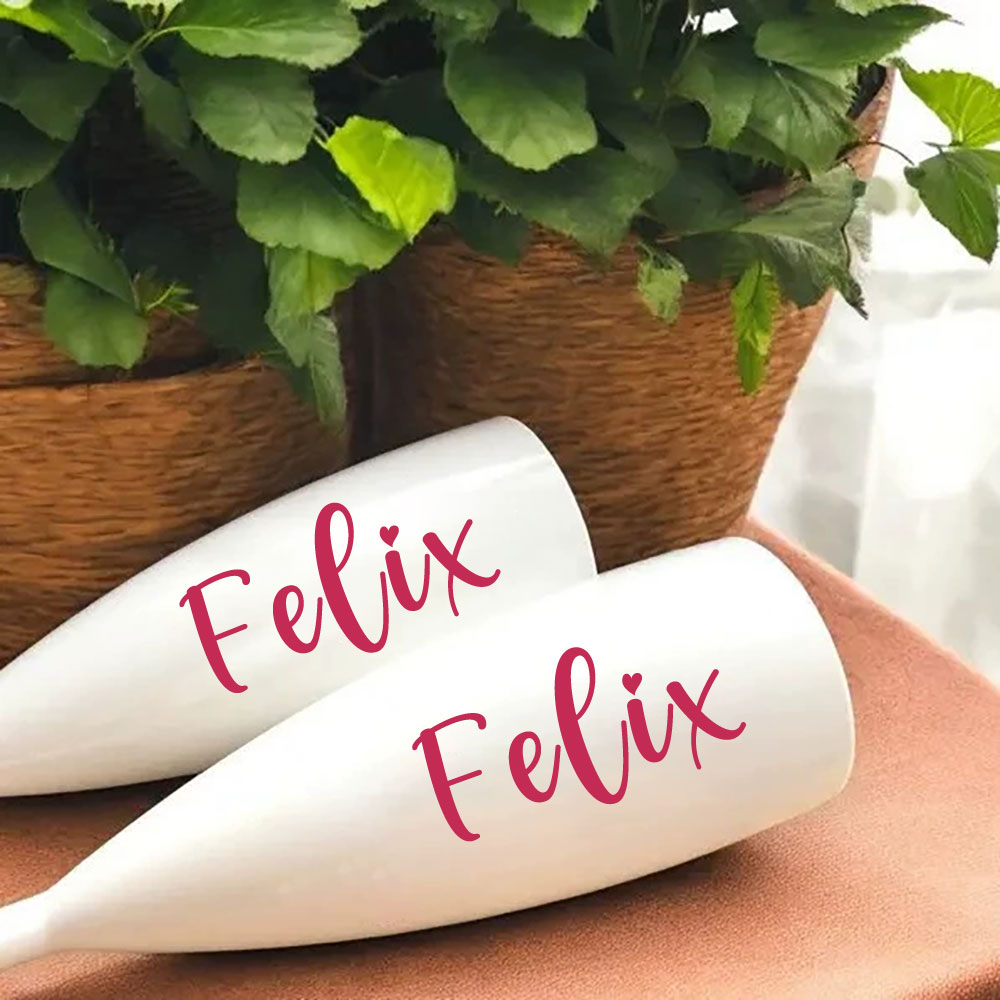 Personalize Name White Champagne Flutes Wedding Party Toasting Glasses Bridal Shower Wedding Glasses for Brides and Bridesmaids