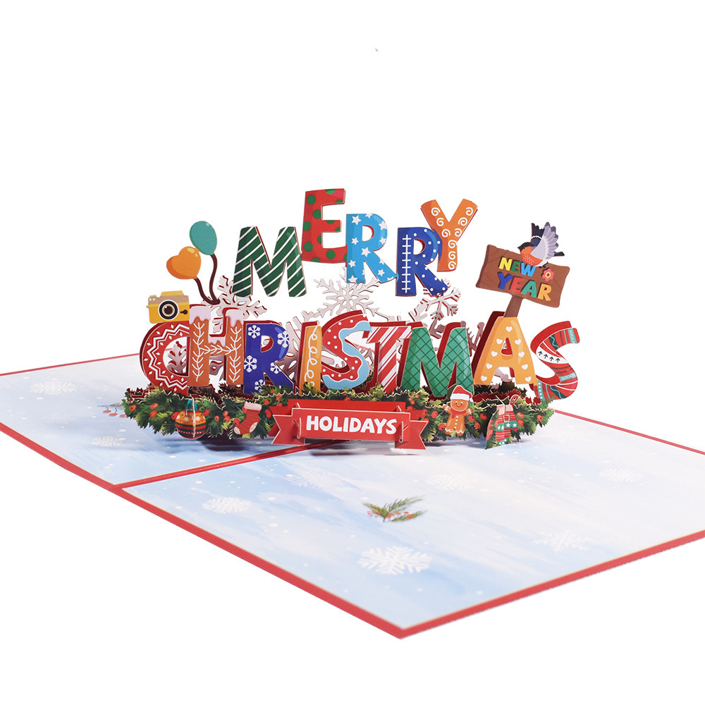 Merry Christmas 3D Greeting Card