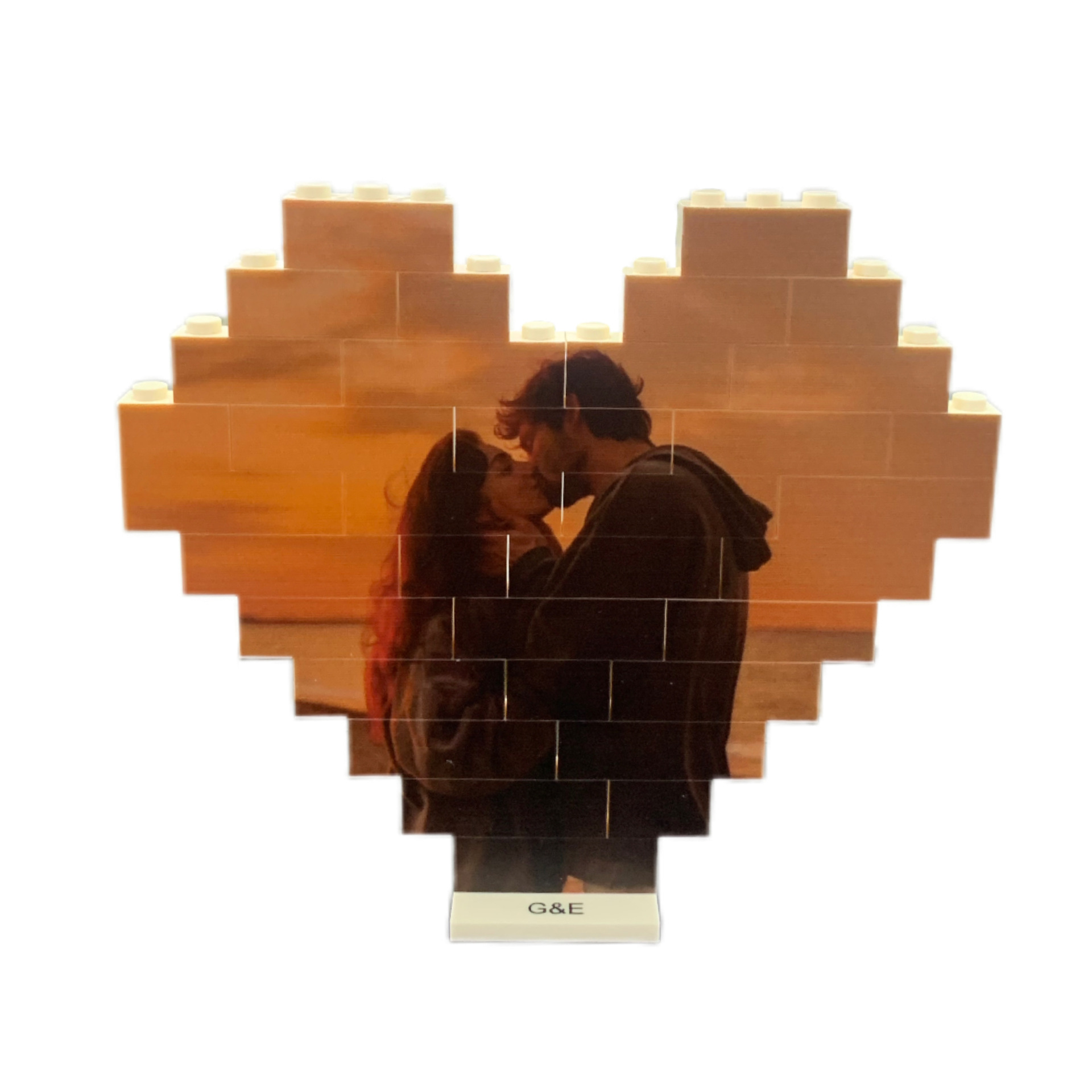 Personalized Building Brick Christmas Gift Photo Block Love Puzzle Bri