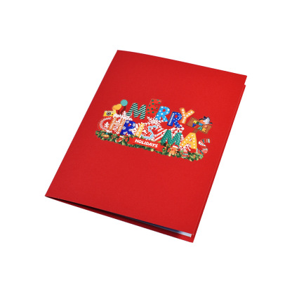 Merry Christmas 3D Greeting Card