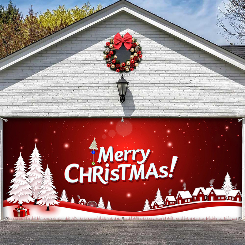 Merry Christmas Decorations for Garage Door Covers Suitable for Home O