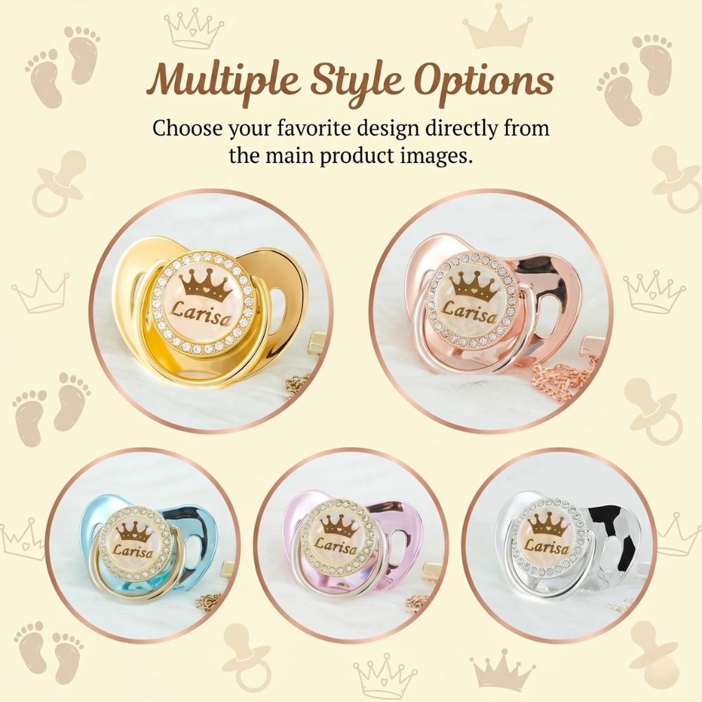 Personalized Name Pacifier Custom Engraved Baby Soother Exquisite Handmade Pacifier Gift for Your Little One