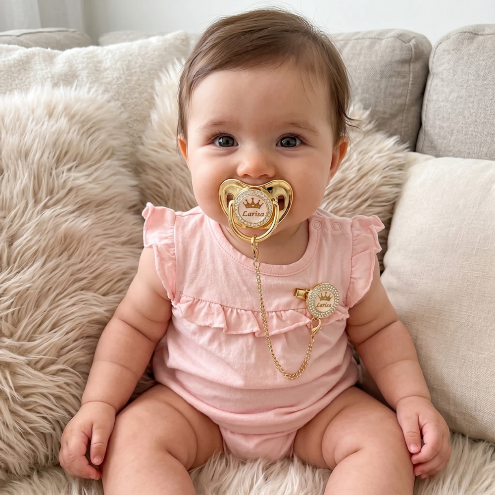 Personalized Name Pacifier Custom Engraved Baby Soother Exquisite Handmade Pacifier Gift for Your Little One