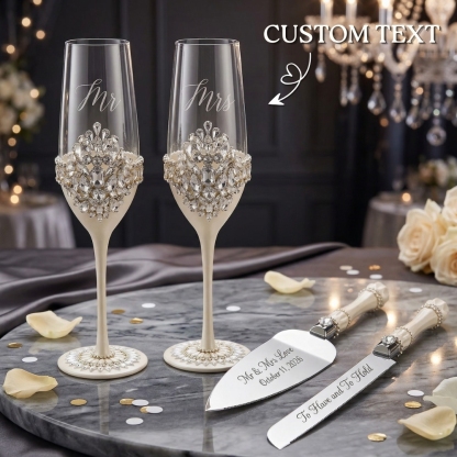 Personalized Wedding Champagne Flutes Custom Champagne Flutes for Wedding Party Wedding Gift for Couple