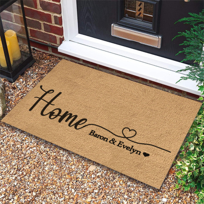 Personalized Name Doormat Custom Text Welcome Rug for House Porch House Warming Gifts