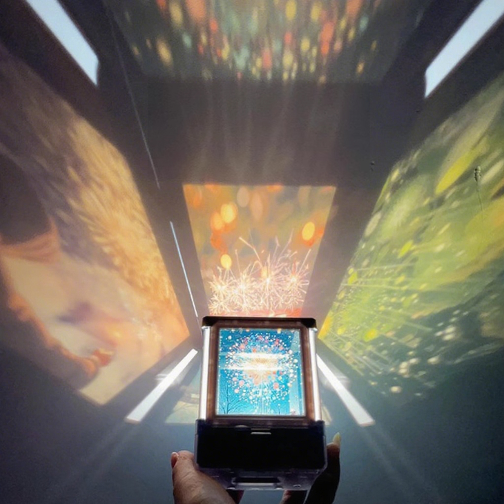 Custom Photo Projection Lamp Personalized Projection Cube Night Light Creative Gift for Couples