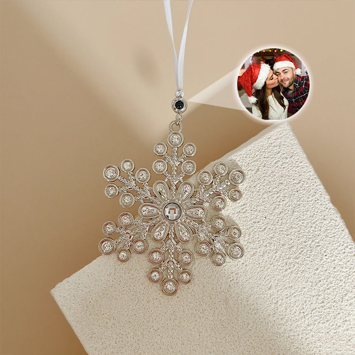 Custom Photo Ring Projection Pendant Retro  Christmas Tree Decoration for Christmas Gift