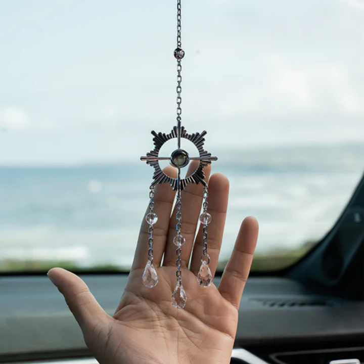 Personalized Sunburst Photo Sun Catcher Custom Projection Ornaments Gift for Christmas