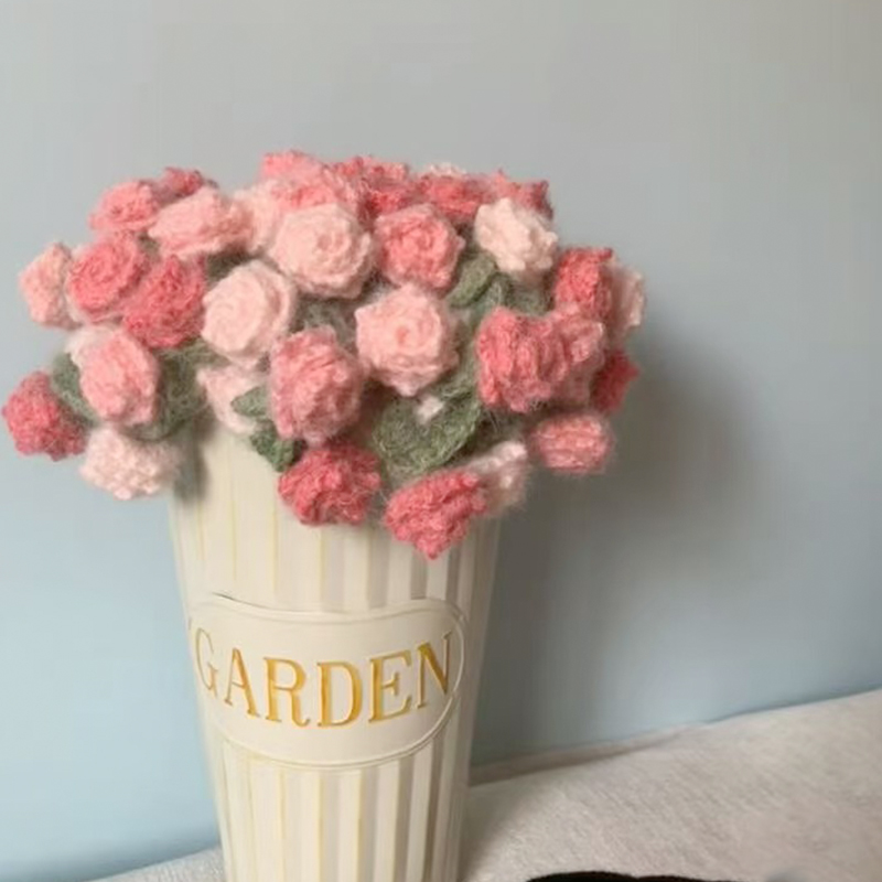 FINISHED Handmade Crochet Flower Dreamy Throw Blanket Bouquet Rose Bouquet Knitted Bouquet Ready-Made Blanket