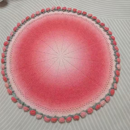 FINISHED Handmade Crochet Flower Dreamy Throw Blanket Bouquet Rose Bouquet Knitted Bouquet Ready-Made Blanket