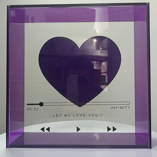 Preserved Flower Love's CD Transparent Acrylic Rose Flower Box Romantic Anniversary Gift For Girlfriend