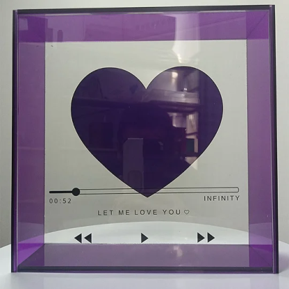 Preserved Flower Love's CD Transparent Acrylic Rose Flower Box Romantic Anniversary Gift For Girlfriend