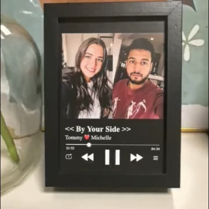 Personalized AI Kissing Video Photo Frame with Custom Whole Song AR Frame Personalized Music Player (Can Play Whole Song)